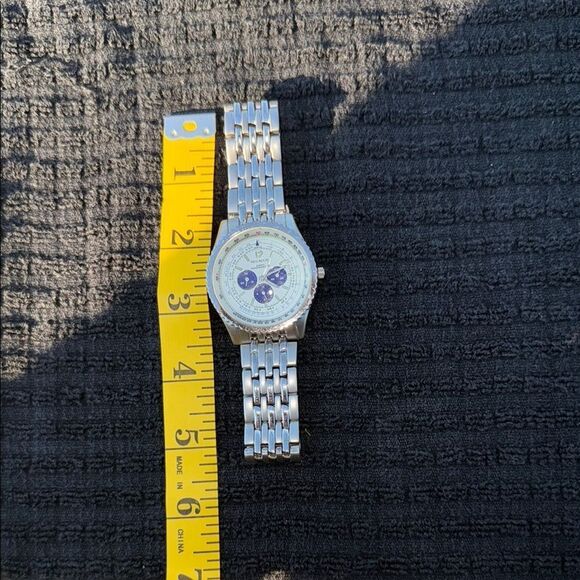 Vellaccio silver Chronograph Watch Blue Accents - Picture 4 of 5